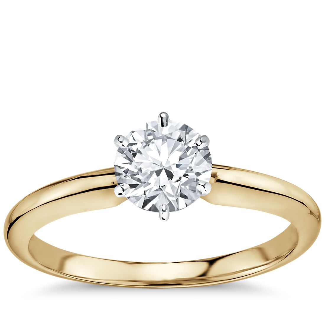 Classic Six Prong Solitaire Engagement Ring in 18k Yellow Classic Six Prong Solitaire Engagement Ring in 18k Yellow